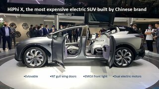 HiPhi X by Human Horizons quick review at Auto China 2020, cool No-Touch Gull-Wing doors [English]