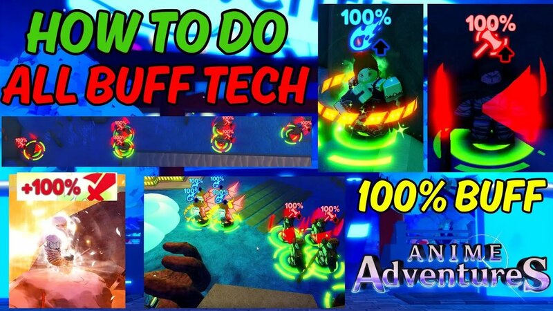 How to do all buff tech guide 100% buff | anime adventure - Смотреть ...
