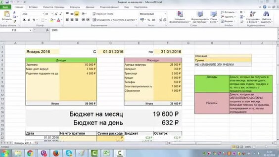 Семейный бюджет таблица _ Как вести семейный бюджет — Видео от FinProf I Финансы Без...