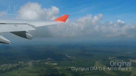 Тест Olympus OM-D E-M10 mark II видео из самолета / video test