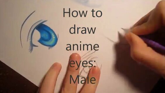 How to draw a HOT anime eyes (male)  easiest way!! #anime #arttutorial  #animeboy 