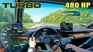 1990 AUDI 200 is a Grandpa on Steroids at the German Autobahn!