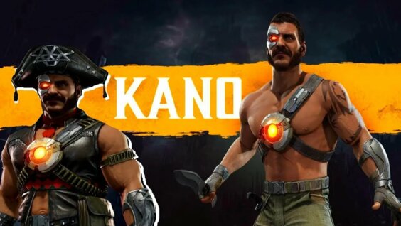 MORTAL KOMBAT KANO Evolution Skins Costumes MK1 - MK11 - MORTAL