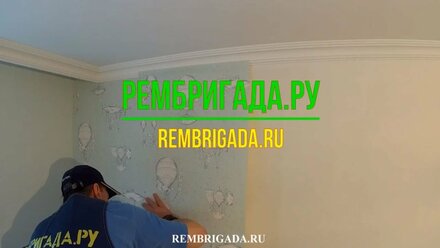 Оклейка стен обоями 53 см с подбором рисунка