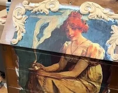 Роспись мебели под старину с декорированием изображением — Видео от Retro А (Антиквариат, Ви...