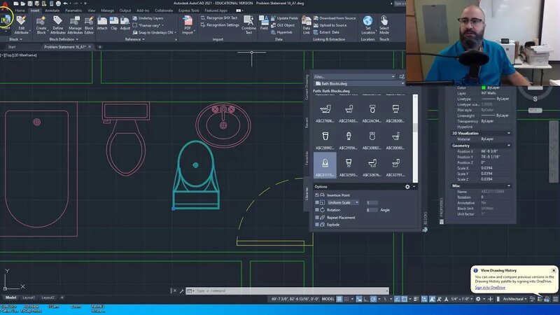 AutoCAD 2021 Using Blocks and AutoCAD Design Libraries - Смотреть ...