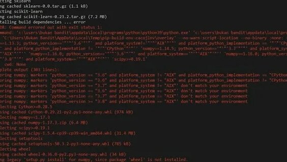 Pip install sklearn error : Installing build dependencies error (Python ...