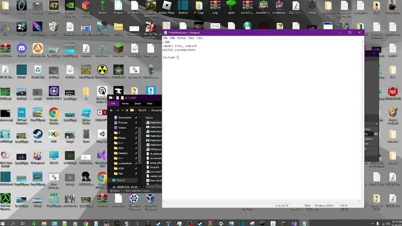 How to print hello world in x86 assembly on windows using masm (intel ...