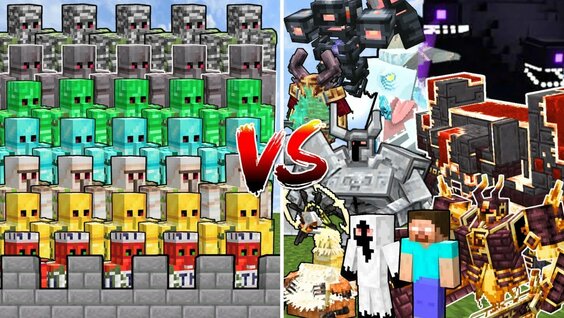 ALL MOST Powerful BOSS MOBS vs Extra Golem Castle | Minecraft Mob ...