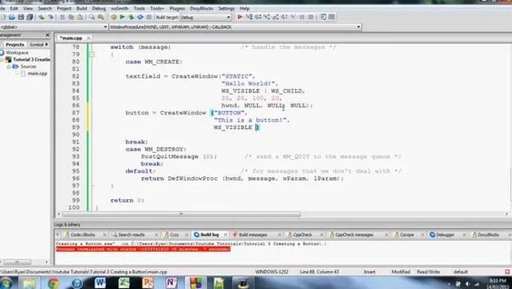 Windows.h C++ Tutorial 3: Creating a Button - Смотреть онлайн в поиске ...