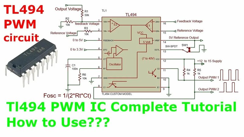 Tl494 PWM IC Tutorial : How to use in Power Supplies & Inverters ...