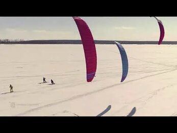 Winter kiting on the Ob.Surgut | Зимний кайтинг на Оби. Сургут