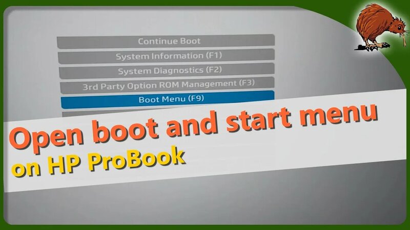 HP ProBook: Open start menu, Boot menu, Bios setup - Смотреть онлайн в ...