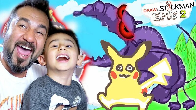 Pikaçu ve DEV Fareler | Draw a Stickman: EPIC 2 DLC Drawn Below ...