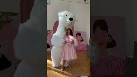 Тот самый Мишка из тик-ток. Сюрприз-Поздравление девушки с днём рождения. Заказать 8(915)435-99-28