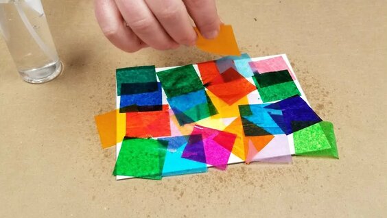 Bleeding Tissue Paper Art Cards / Tissue Paper Painting 