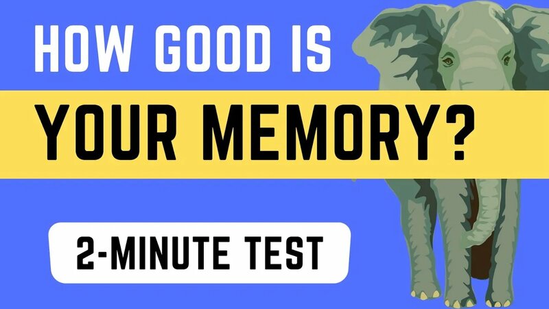 Memory Test : How Good is Your Memory? A 2-Minute Test - Смотреть ...