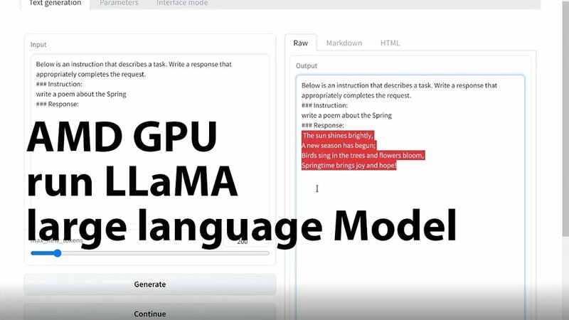 AMD GPU run large language model LLM locally - LLaMA 8bit and LoRA ...