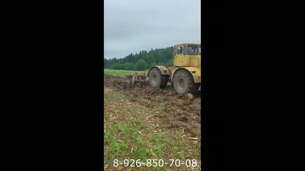 Дискование мелиоративной бороной