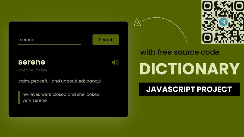 Создание приложения-словаря на HTML CSS и JavaScript Build A Dictionary ...