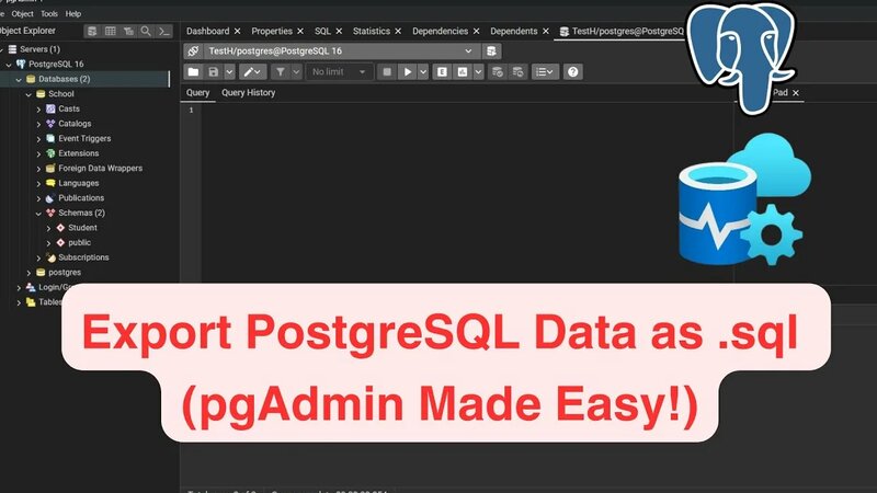 Export PostgreSQL Data as .sql (pgAdmin Made Easy!) - Смотреть онлайн в ...