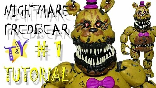 Как нарисовать кошмарного Фредбира ФнаФ, How to draw Nightmare