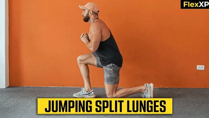 Jumping Split Lunges Form & Tutorial Guide (30 Seconds) - FlexXP ...