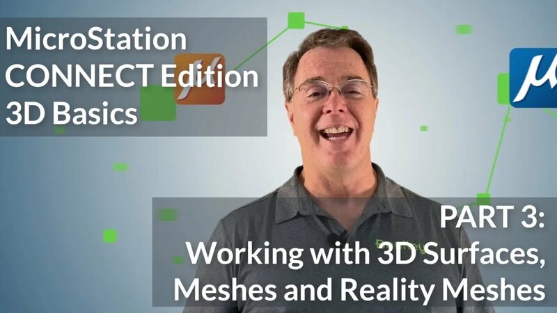 MicroStation Connect Edition 3D Basics: 03 Work with 3D Surfaces ...