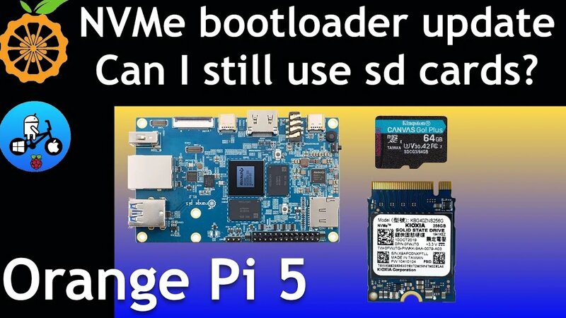 NVMe and SD card boot test with latest bootloader. Orange Pi 5