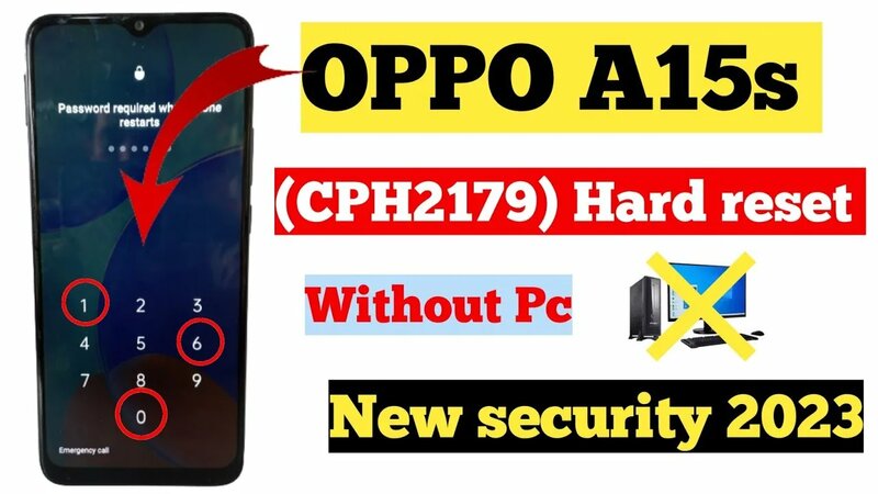 OPPO A15s Hard reset || How to Unlock Oppo A15s (Cph2179) screen lock ...