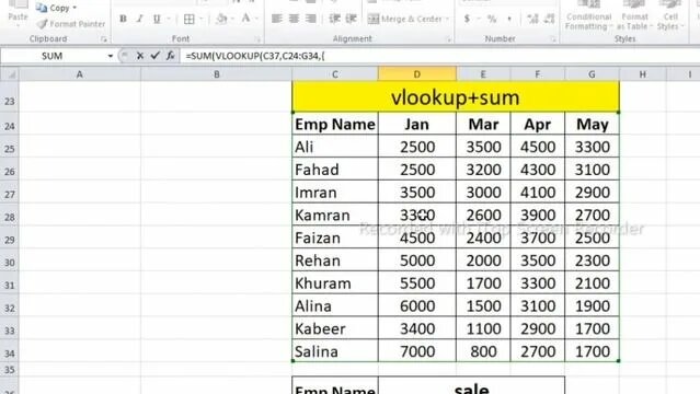 Vlookup+Sum In MS Excel (Vlookup+Sum) - Смотреть онлайн в поиске ...