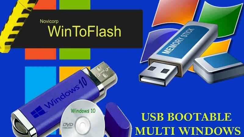 How to Make Multi-Windows Bootable USB flash dual windows Lesson (001 ...
