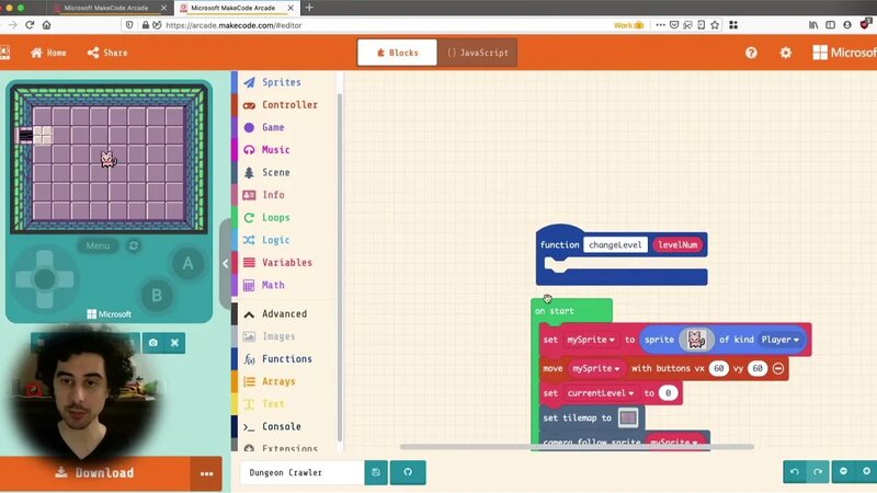 Make a Code Monday: MakeCode Arcade Dungeon Crawler - Yandex Video ...