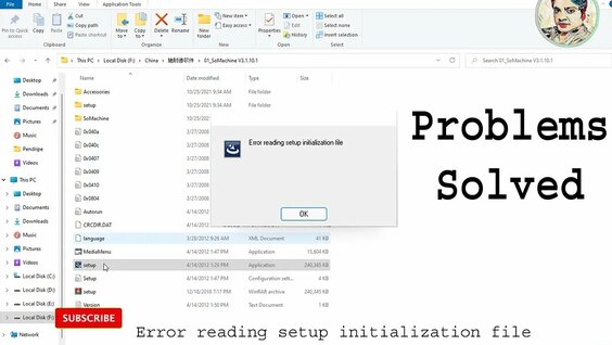 Error reading setup initialization file - Смотреть онлайн в поиске ...
