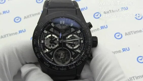 Обзор швейцарских часов TAG Heuer Car5a90.Fc6415 с турбийоном — Видео от AllTime.ru