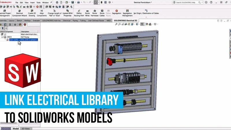 Solidworks Electrical 3D Tutorial - Attach 3D Model to Manufacturer ...