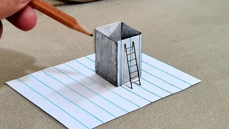 easy 3d drawing on paper for beginner - Смотреть онлайн в поиске ...