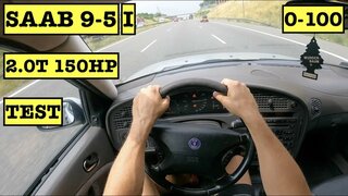 1997 I Saab 9-5 2.0T 150hp Sedan | POV Test Drive | 0-100 acceleration | interior & exterior