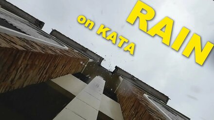 Tropical rain on Kata. Phuket. Thailand.