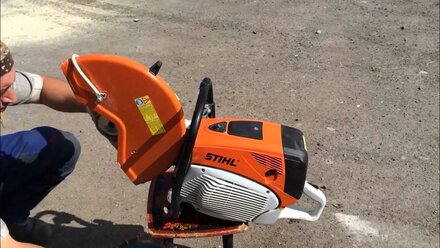 Установка диска на бензорез Stihl TS 800