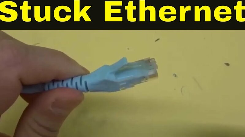 How To Remove A Stuck Ethernet Cable-Easy Tutorial - Смотреть онлайн в ...