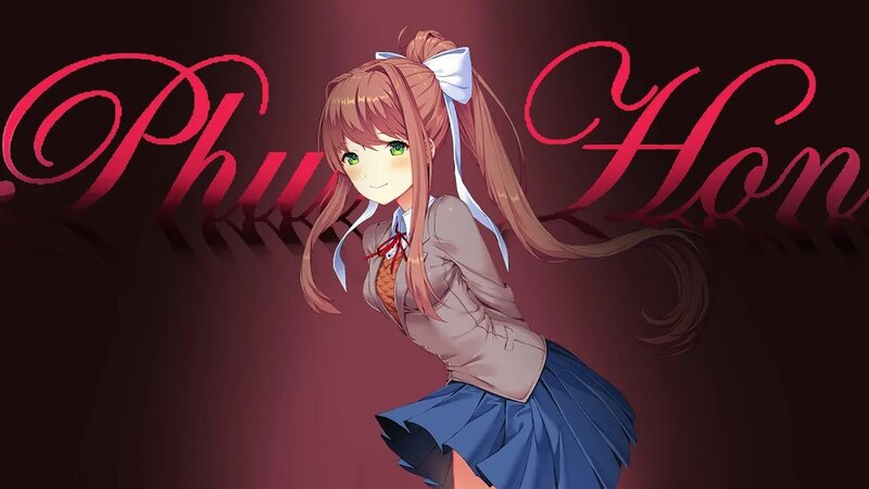 Animation Monika DDLC dancing 2 Phut Hon [ Doki Doki Literature Club ...