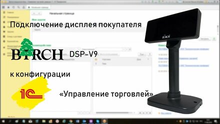 Подключение дисплея покупателя Birch DSP-V9 к 1C: Управление торговлей