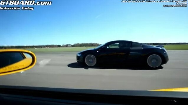 Audi R8 V10 vs Chevrolet Corvette Z06 x 3 races - Смотреть онлайн в ...