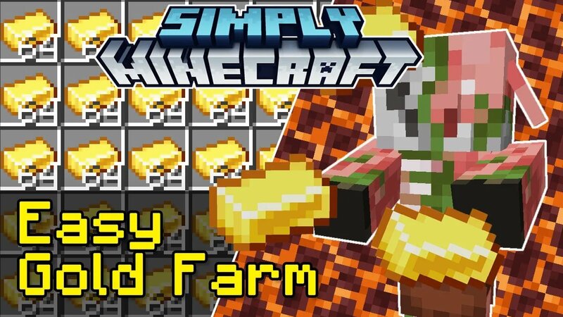Easy Gold Farm Tutorial | Simply Minecraft (Java Edition 1.17/1.18 ...