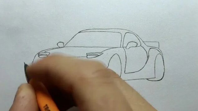 How to draw a Mazda RX-7 Rocket Bunny 1992 / drawing car / coloring ...