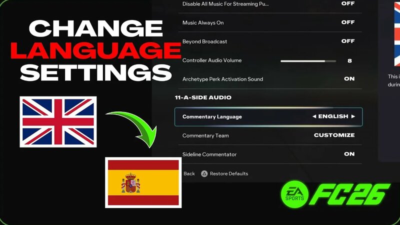 Change Language and Commentators in EA FC 26 - Смотреть онлайн в поиске ...
