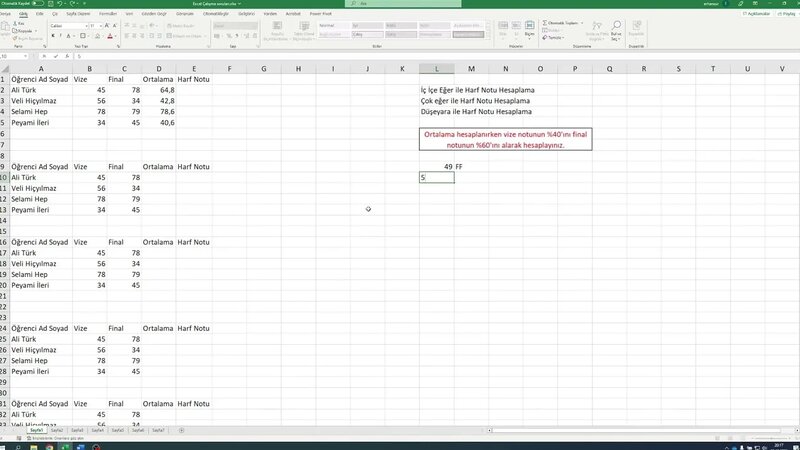 Excel 365 Eğer Çokeğer İç İçe Eğer Düşeyara - Yandex Video aramada ...