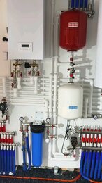система отопления на базе тёплых полов и электрического котла