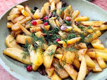 жареная картошка с грибами